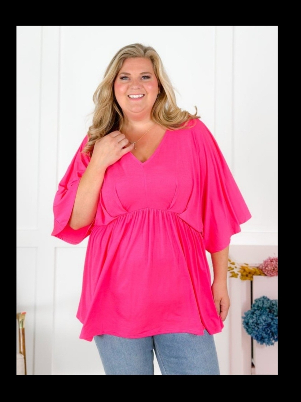 Women’s Dear Scarlett Pink Dreamer Top Blouse Size Large - Picture 2 of 9